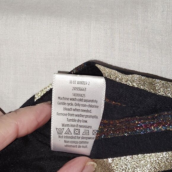 Gymboree 18-24 Months Dress Holiday Portrait Striped Dressy Black Gold‎ - Picture 5 of 5